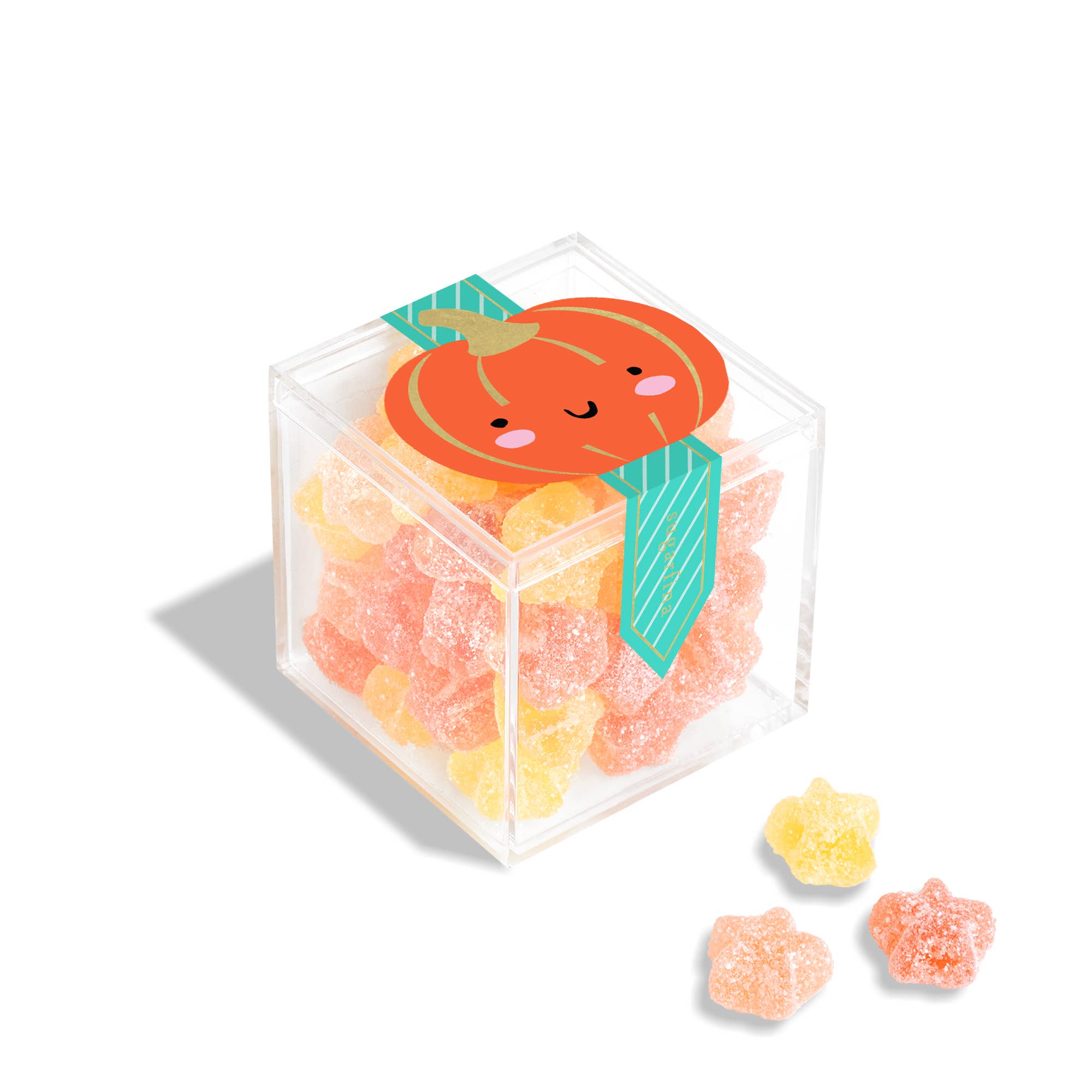 Pumpkin Super Sour Stars, Small - Sugarfina