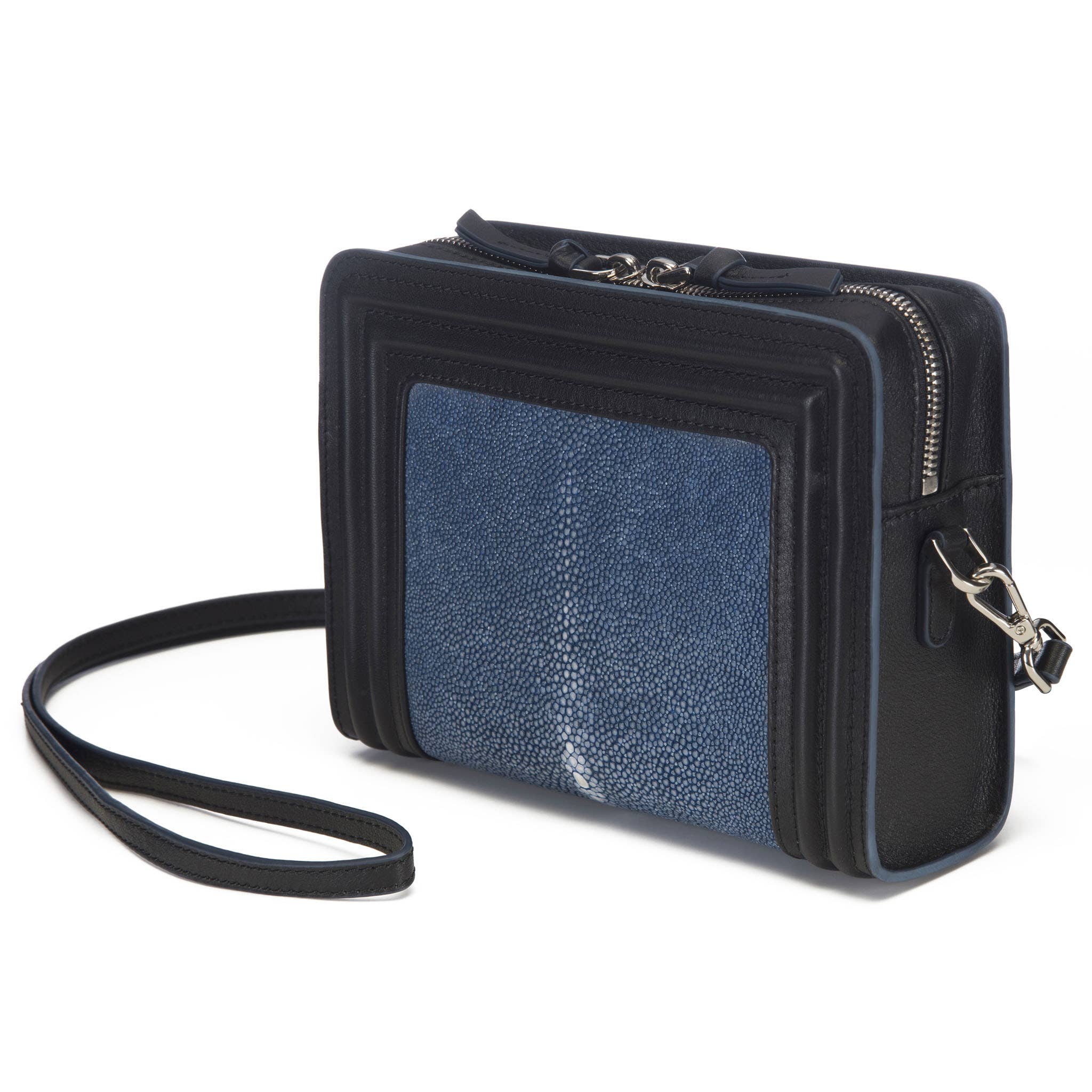 Blue & Gray Nora Zip Cross Body - Vivo