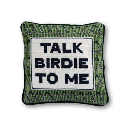 Talk Birdie To Me Needlepoint Pillow - Furbish Studios