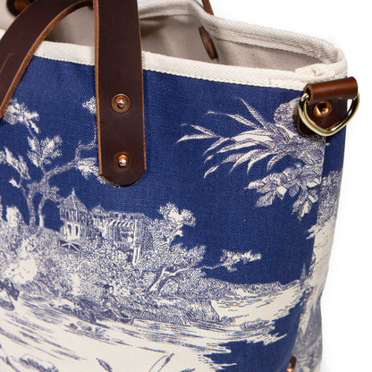 Seaside Toile Mini Tote-Sapphire - General Knot & Co.