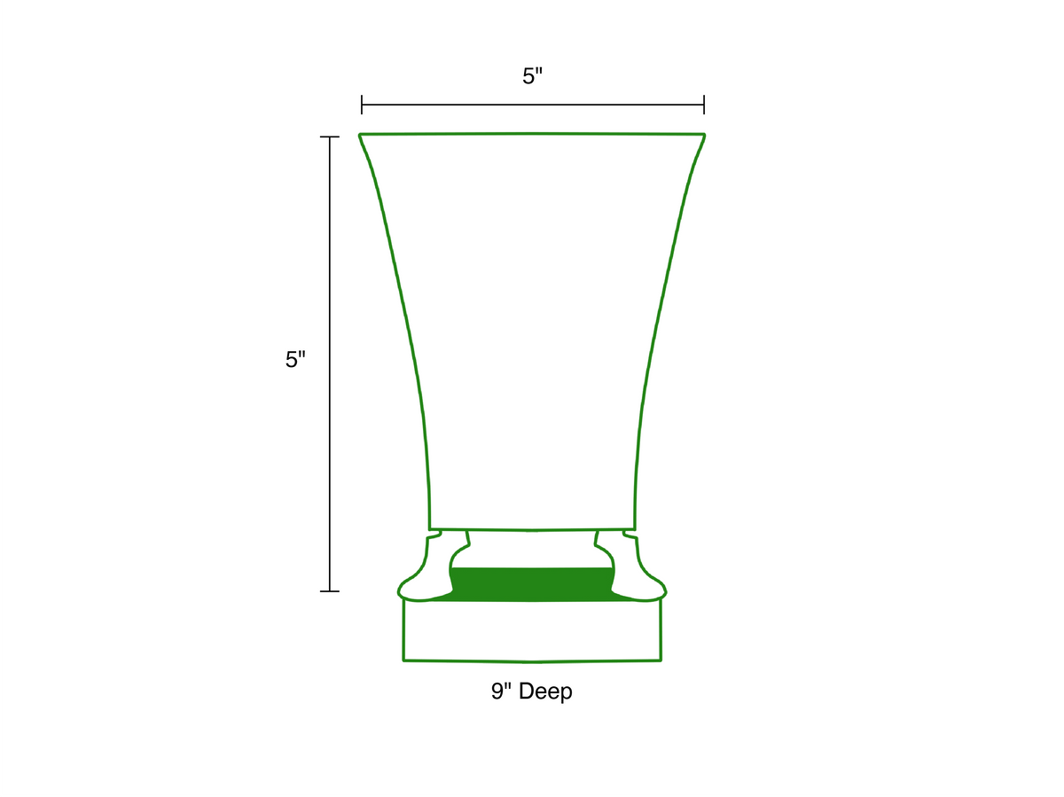Cachepot Paws & Claws Fluted Square Planter, Natural - Jaye's Studio