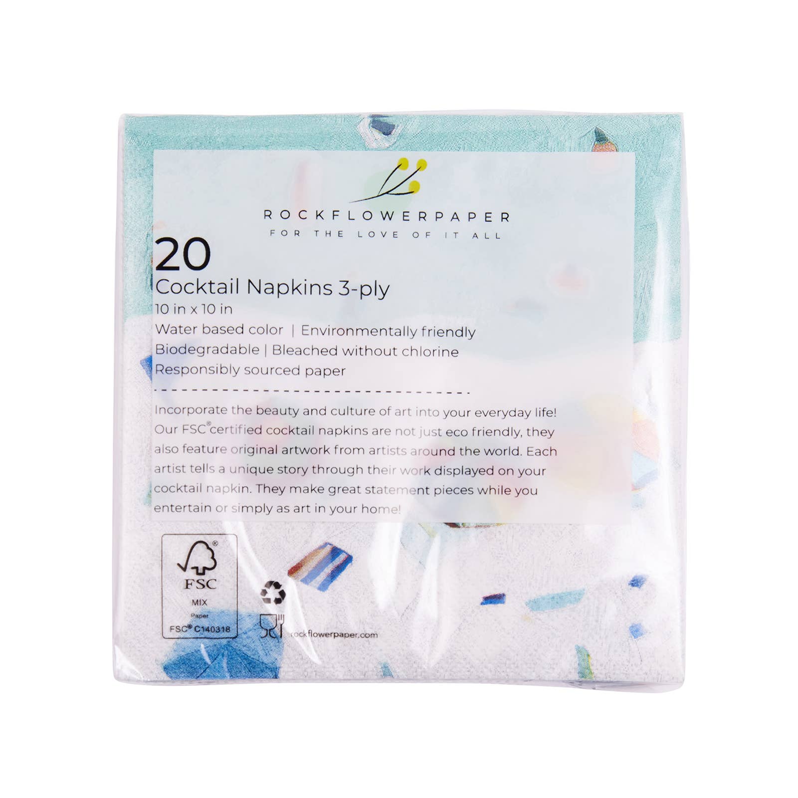 Cocktail Napkins, Beach Vista (5in sq / 20-count)