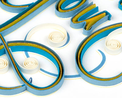 Card, Thank You - Quilling Card (6in sq)
