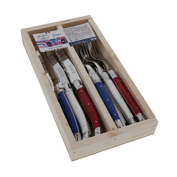 Everyday Flatware, Paris Colors (12-Piece Set) - Jean Dubost Laguiole