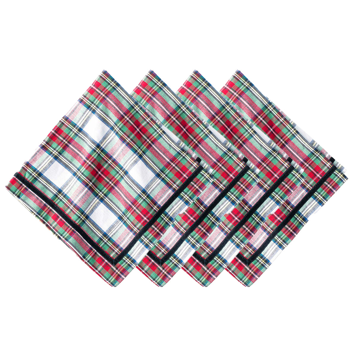 Stewart Tartan Napkins, Red (Set of 4) - Juliska