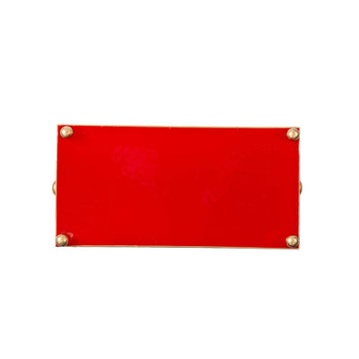 Cachepot, Tartan Plaid Enameled Rectangular Planter - Jaye's Studio (6in x 12in)