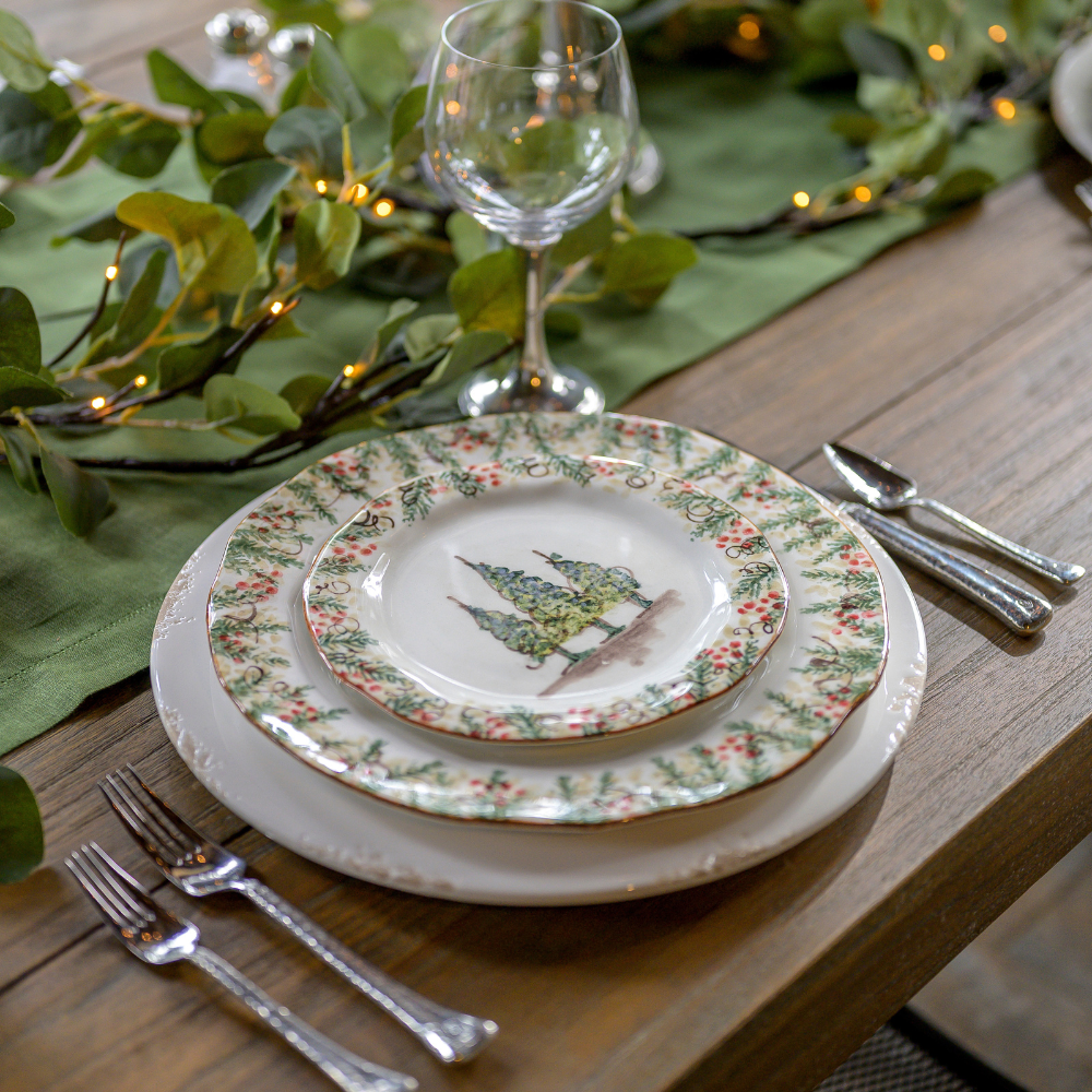 Natale Salad/Dessert Plate - Arte Italica (8.5in dia)