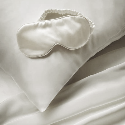 Beige Eucalyptus Silk Sleep Mask