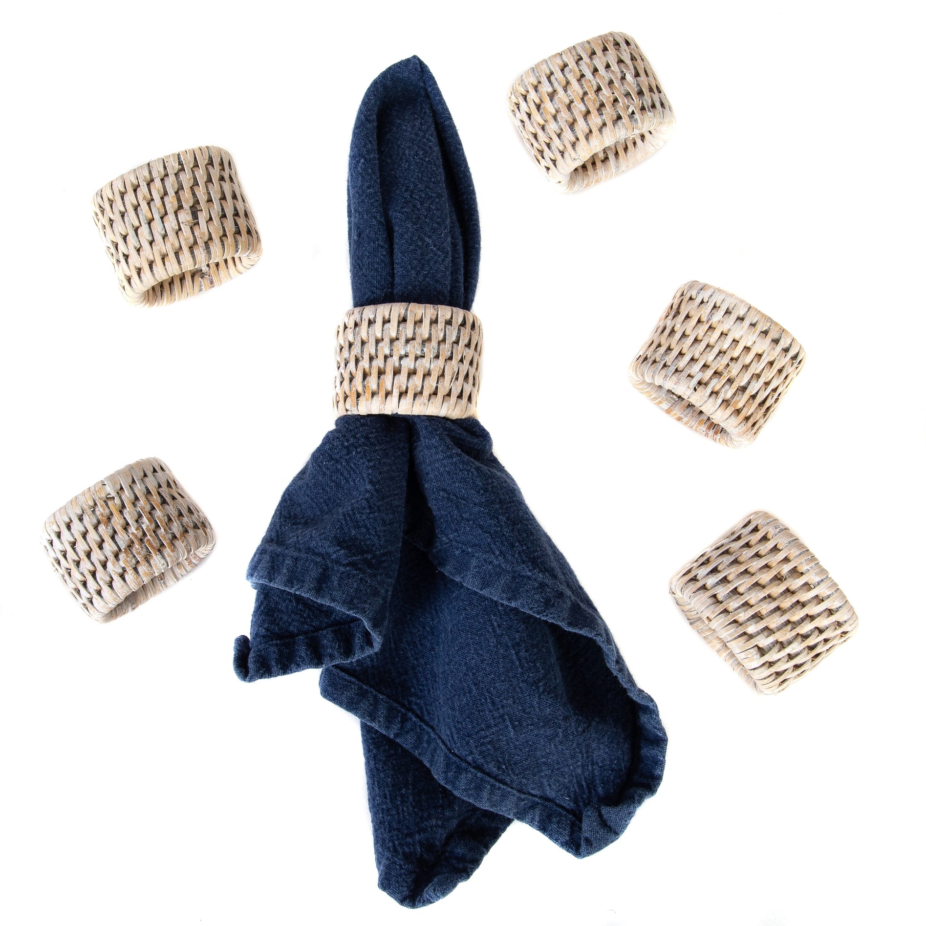 Oval Rattan Napkin Rings (Set of 6)