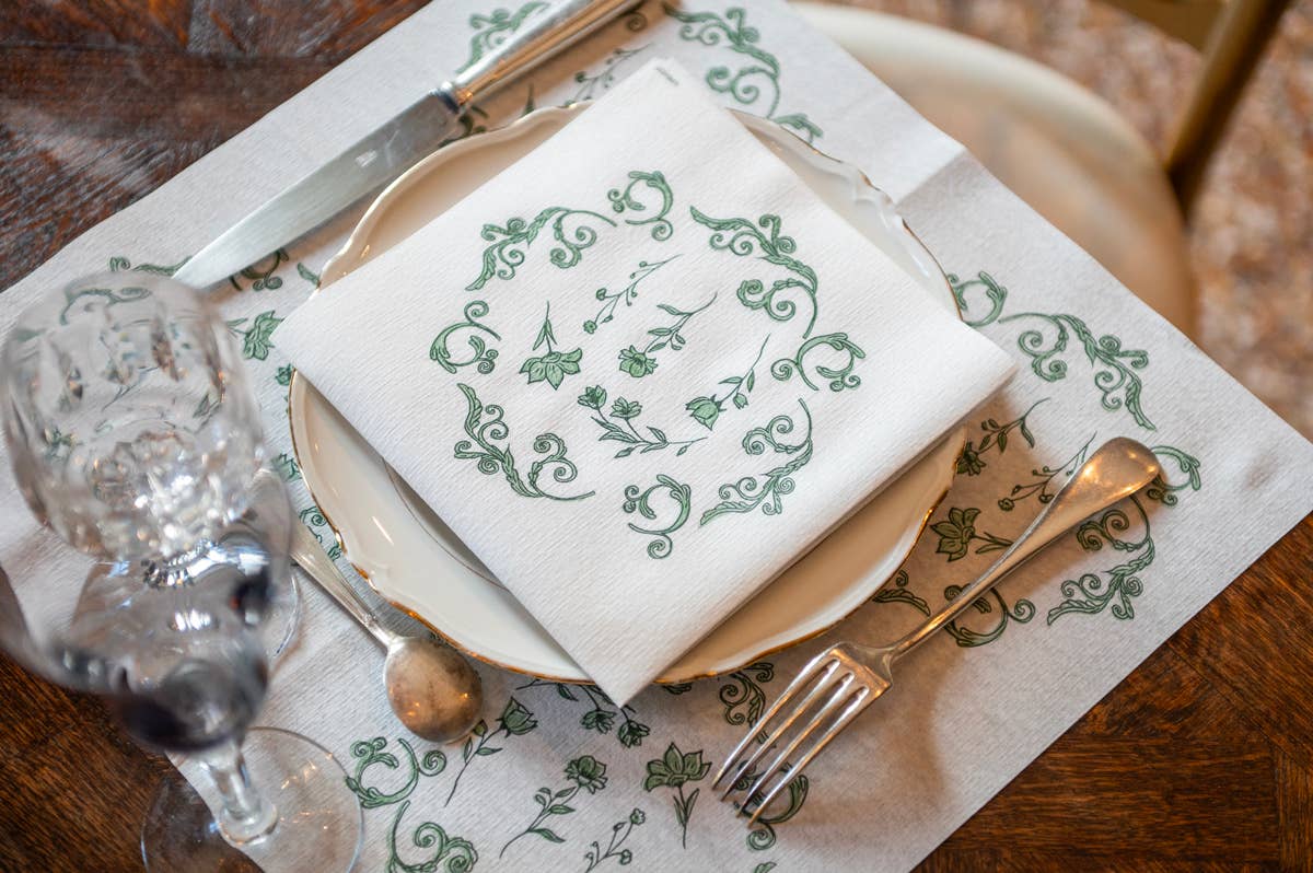 Régence Vert  Dinner Napkin - Françoise Paviot