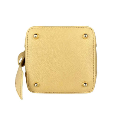 Camel Mini Bucket Bag, Leather