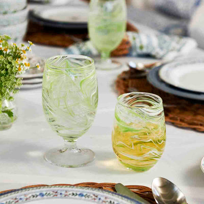 Puro Marbled Goblet - Green