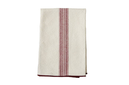 Dinner Napkins, Vintage Merlot Red Stripe, Set of 4