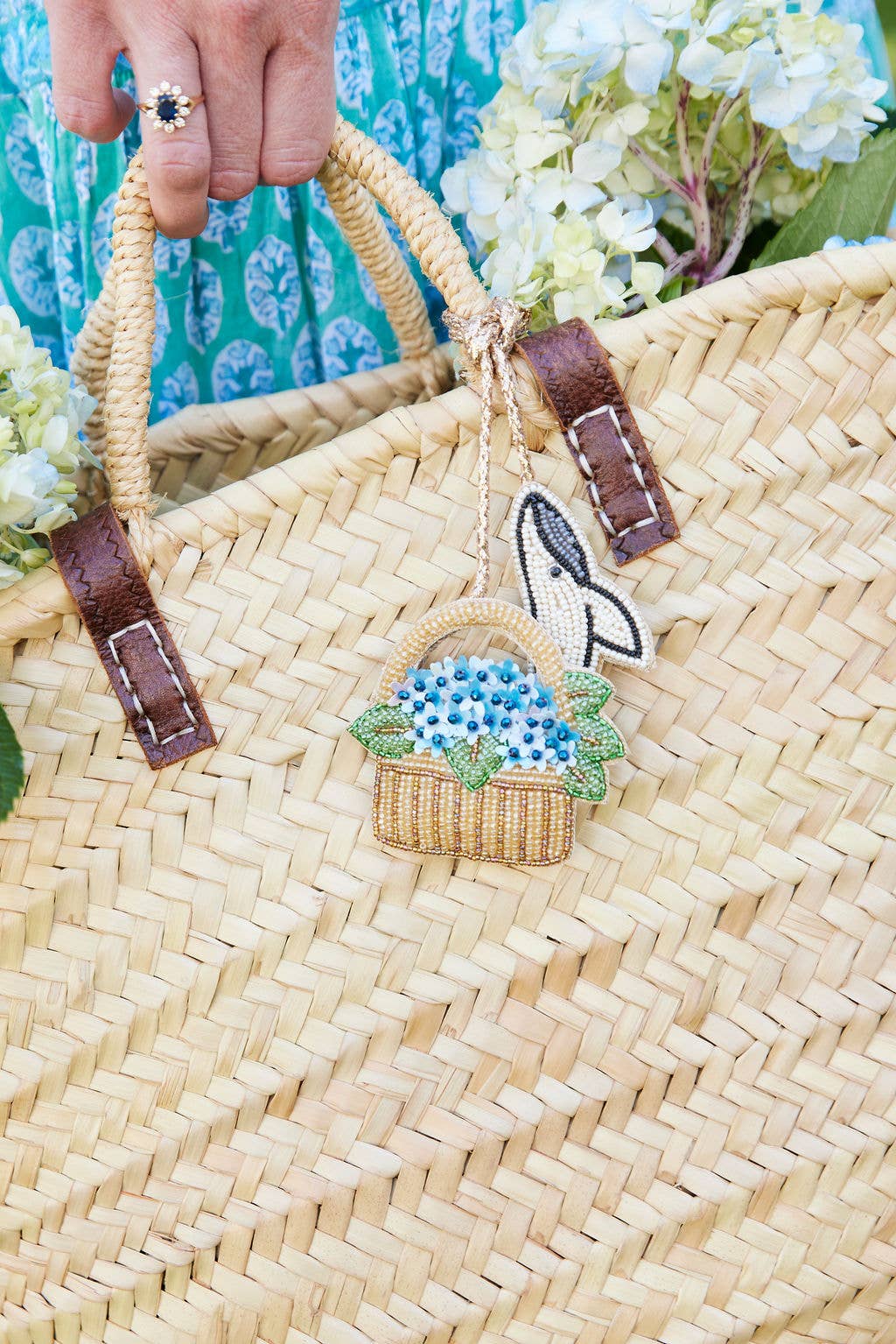 The Hydrangea Basket Bag Charm