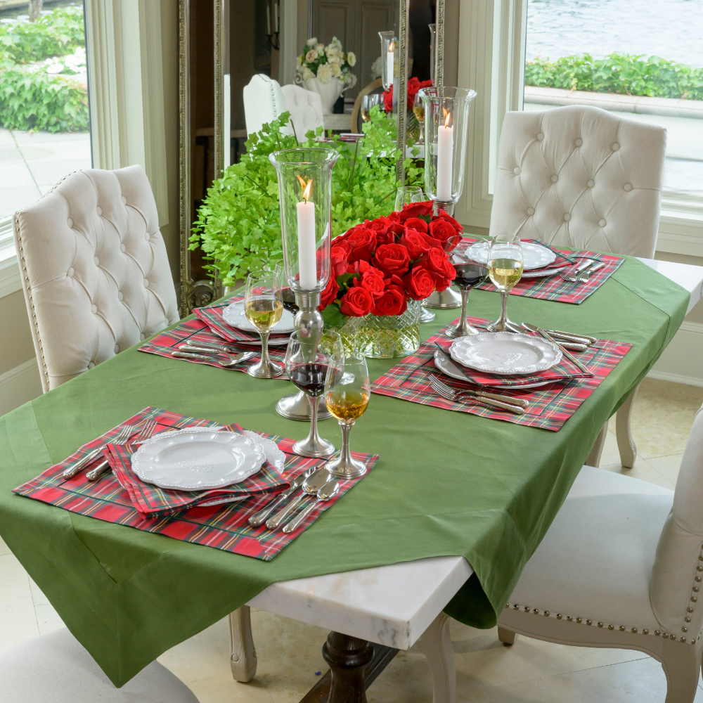 Tartan Red Italian Cotton Placemat - Arte Italica