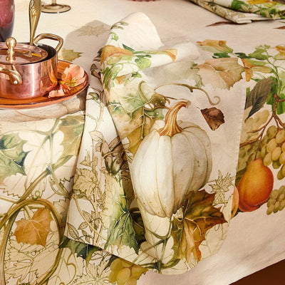 Dinner Napkin Delices d'Automne Potiron, Metis - Garnier Thiebaut (Set of 4, 20in sq)