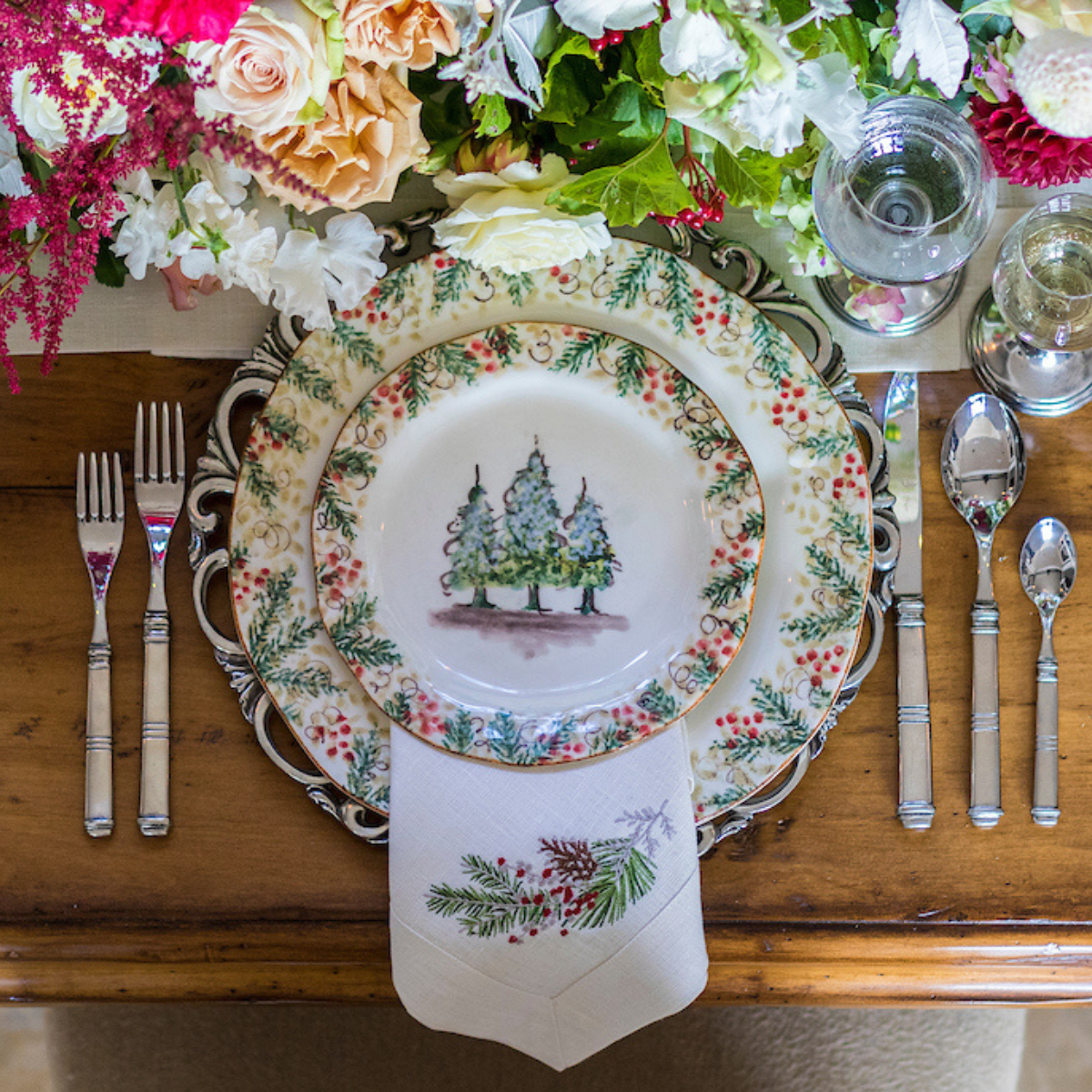 Natale Salad/Dessert Plate - Arte Italica (8.5in dia)