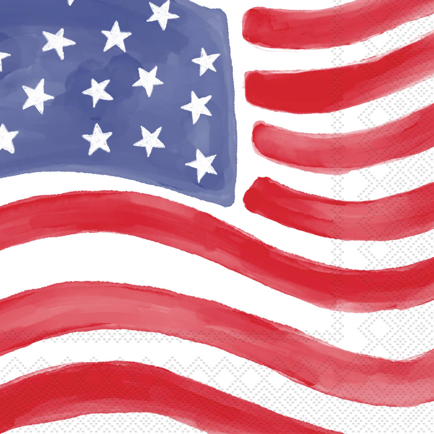 Stars & Stripes Stamp Cocktail Napkins (20-count)