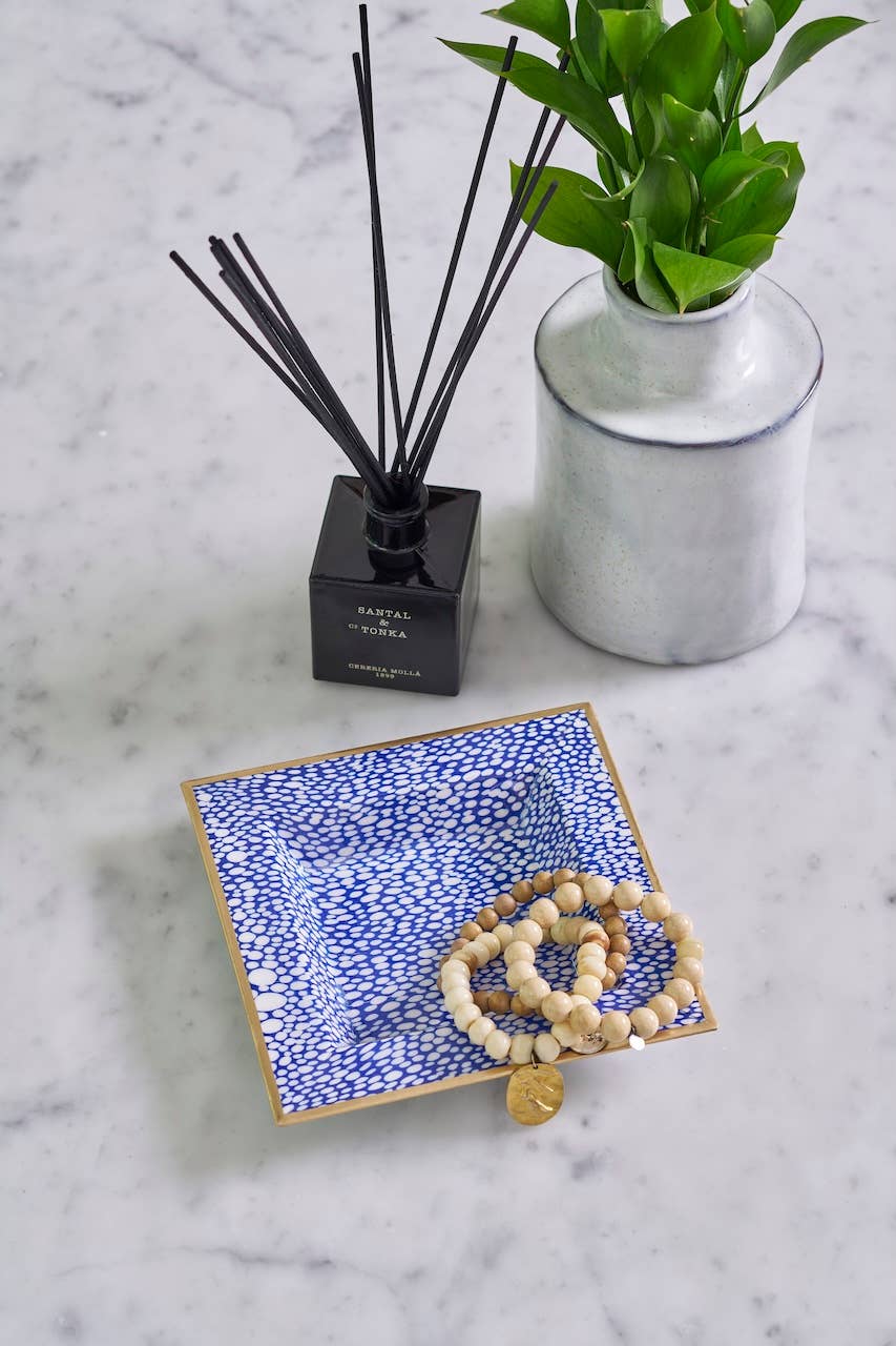 Shagreen Enameled Trinket Tray
