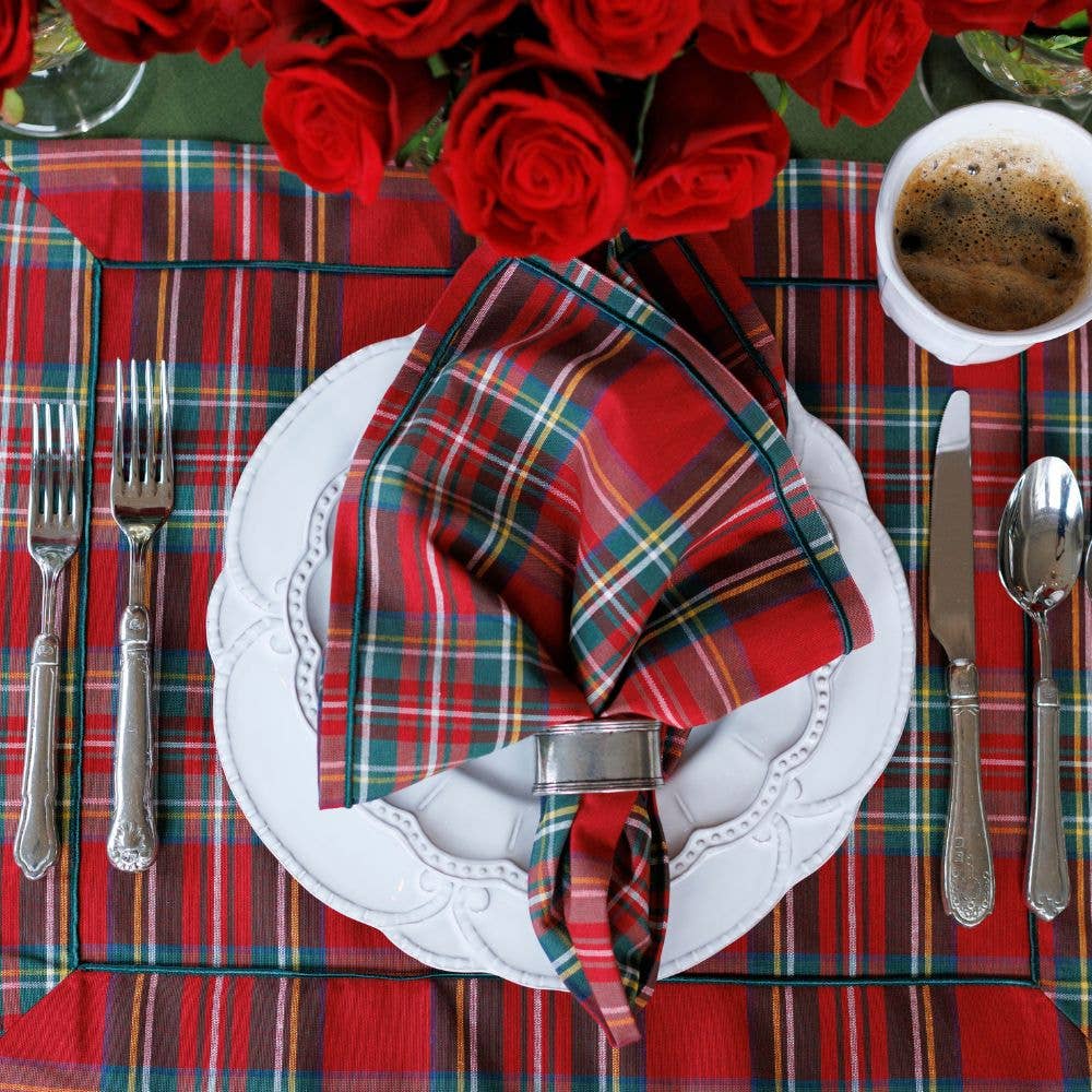 Tartan Red Italian Cotton Placemat - Arte Italica