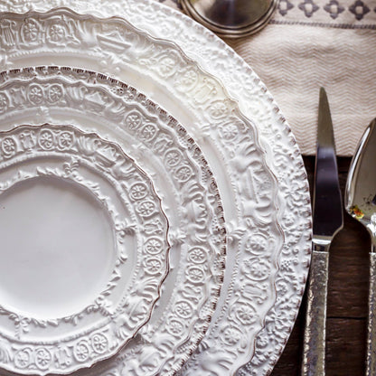 Renaissance White Dinner Plate - Arte Italica (11.25in dia)