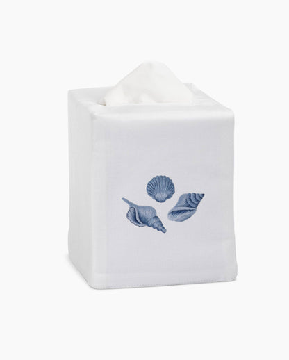 Tissue Box Cover, Shell Indigo