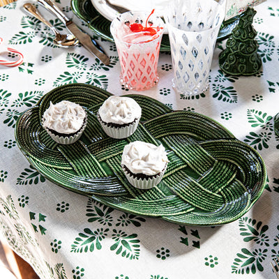 Le Panier Mystic Knot 15" Hostess Tray - Basil