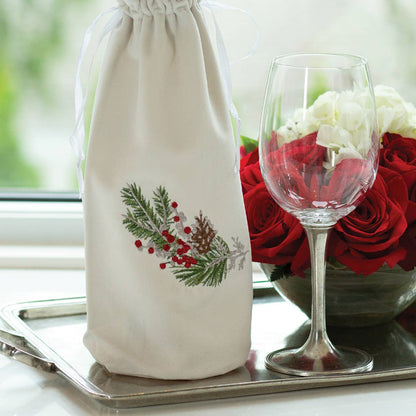 Natale Velvet Wine Bag - Arte Italica