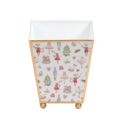Cachepot, Watercolor Nutcracker Enameled Square Planter - Jaye's Studio (4in)
