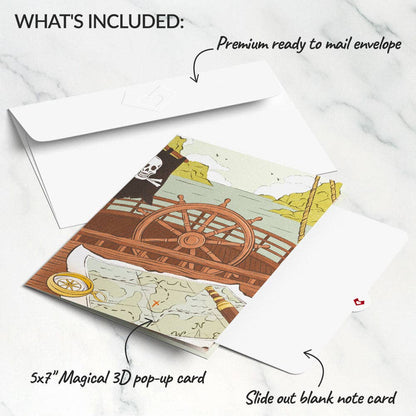 Pirate Ship Pop-Up Card 5in x 7in
