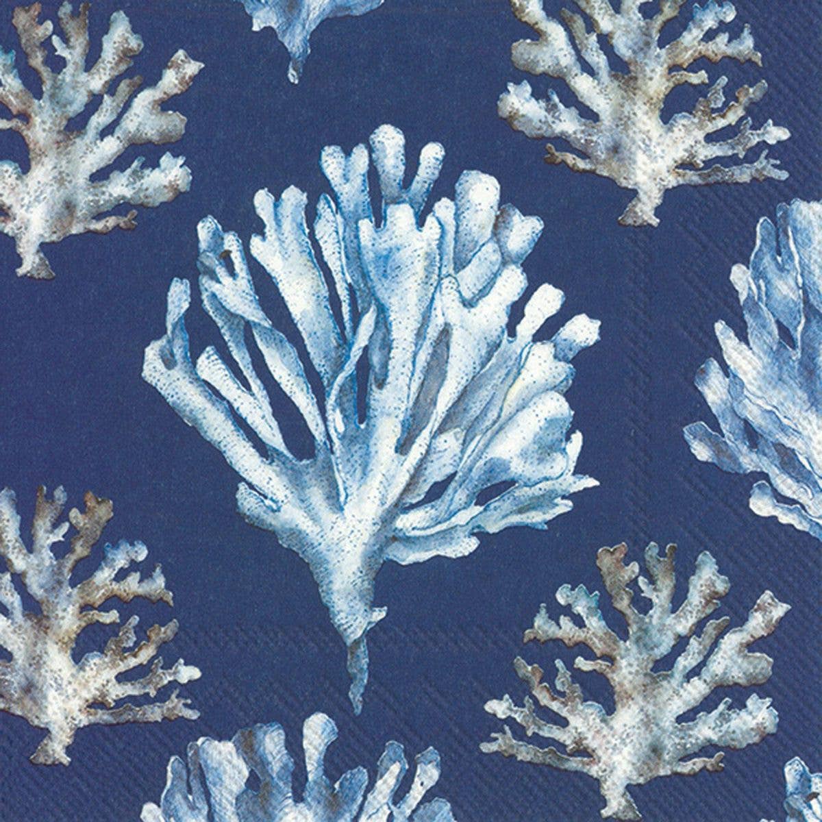 Coral Blue Cocktail Napkins (20-count)