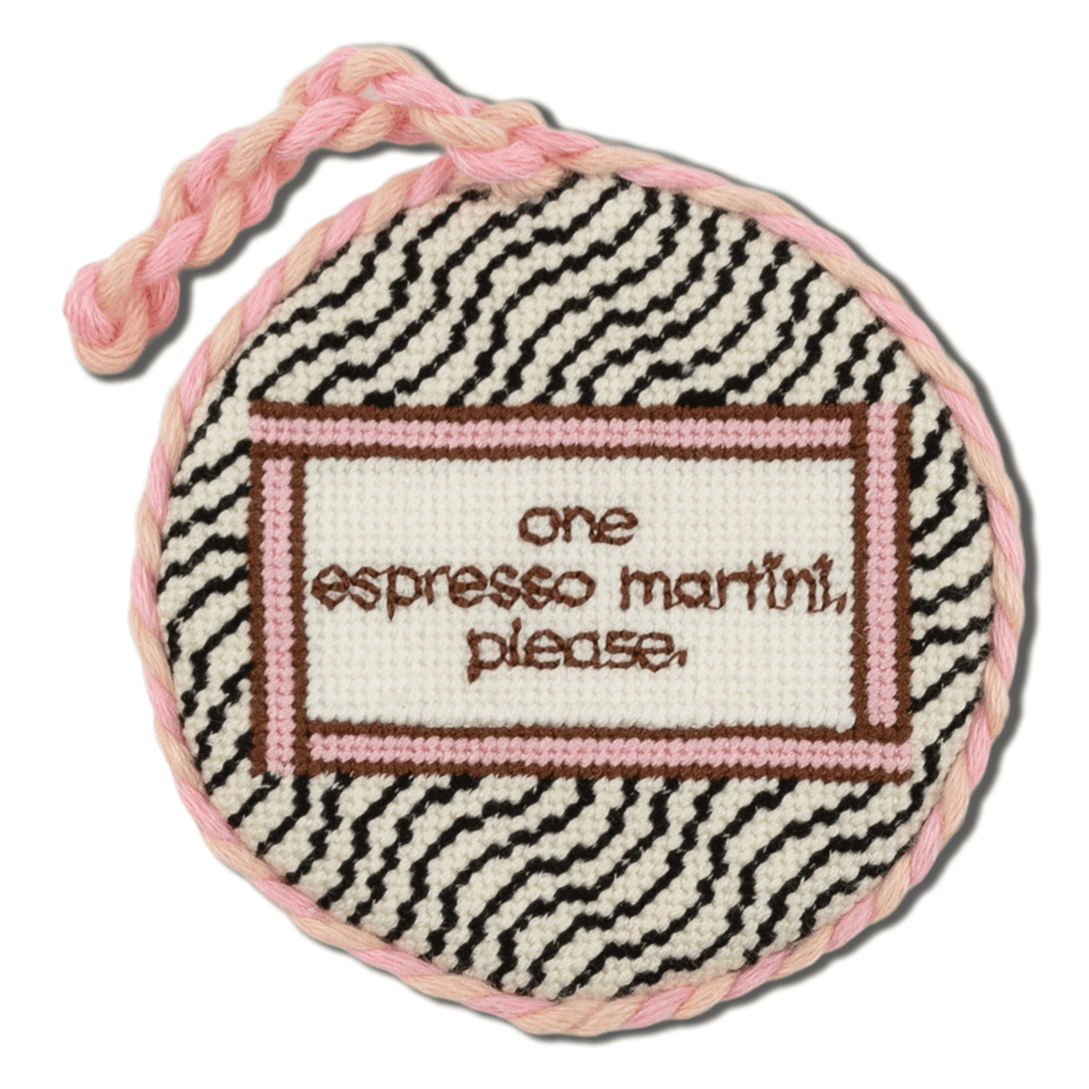 Espresso Martini Needlepoint Ornament - Furbish Studios