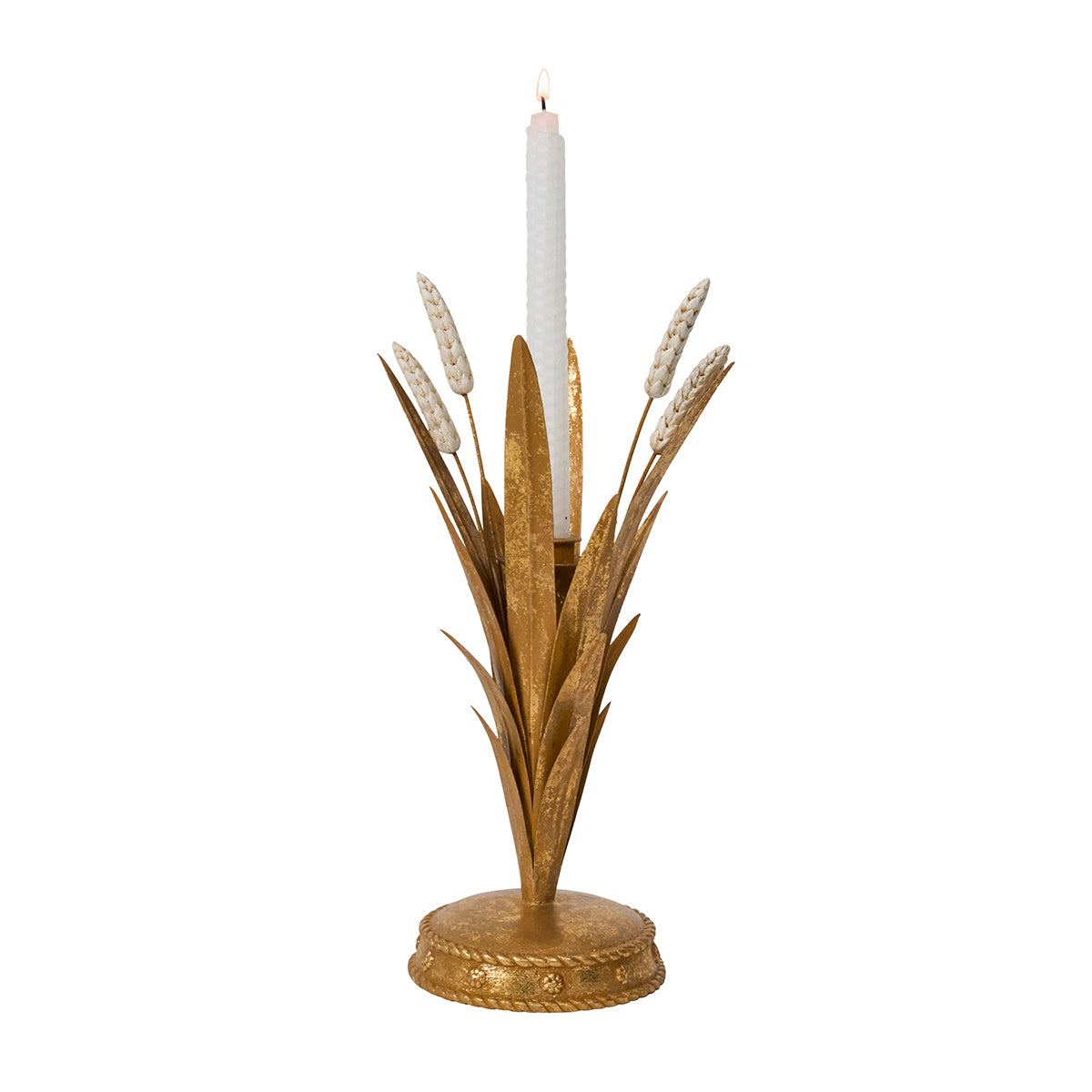 Forest Walk Wheat Candlestick, Gold - Juliska (13in)