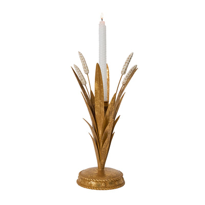 Forest Walk Wheat Candlestick, Gold - Juliska (13in)