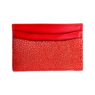 Sophie Card Sleeve, Shagreen & Napa Leather - Vivo