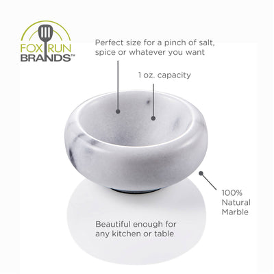 Pinch Bowl, Natural White Marble (1oz)