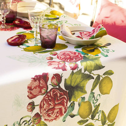 Tablecloth Citrons De Menton Romance - Garnier Thiebaut (61in sq)