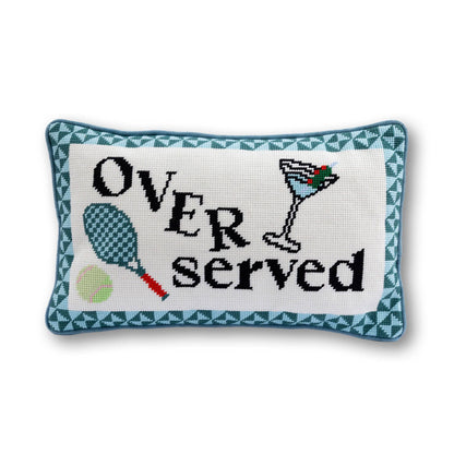Overserved Needlepoint Pillow - Furbish Studios