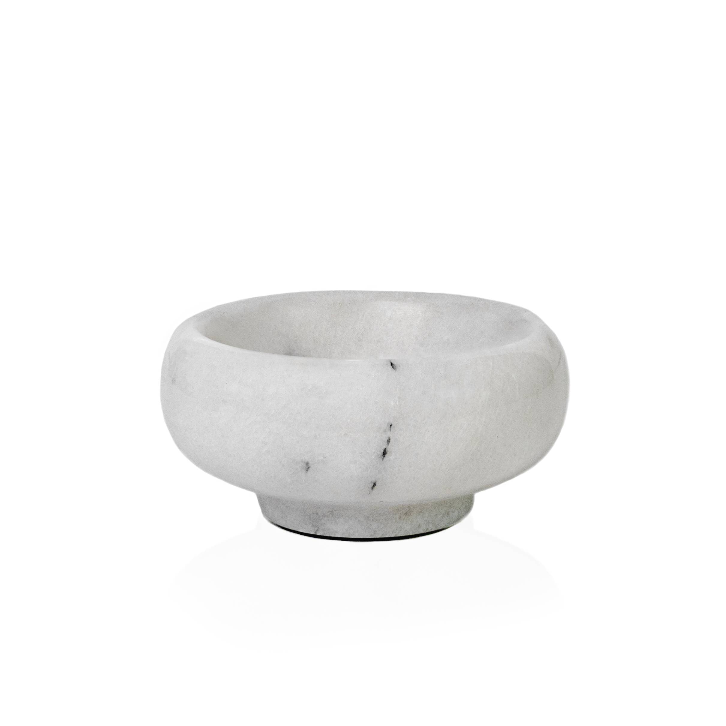 Pinch Bowl, Natural White Marble (1oz)