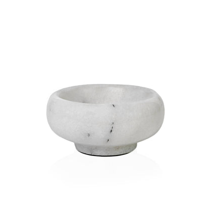Pinch Bowl, Natural White Marble (1oz)