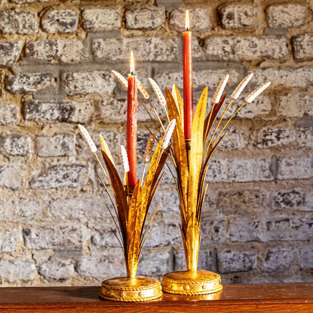 Forest Walk Wheat Candlestick, Gold - Juliska (13in)