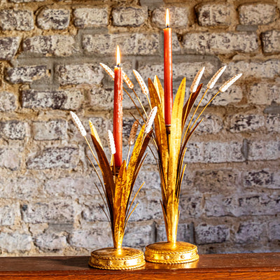 Forest Walk Wheat Candlestick, Gold - Juliska (13in)