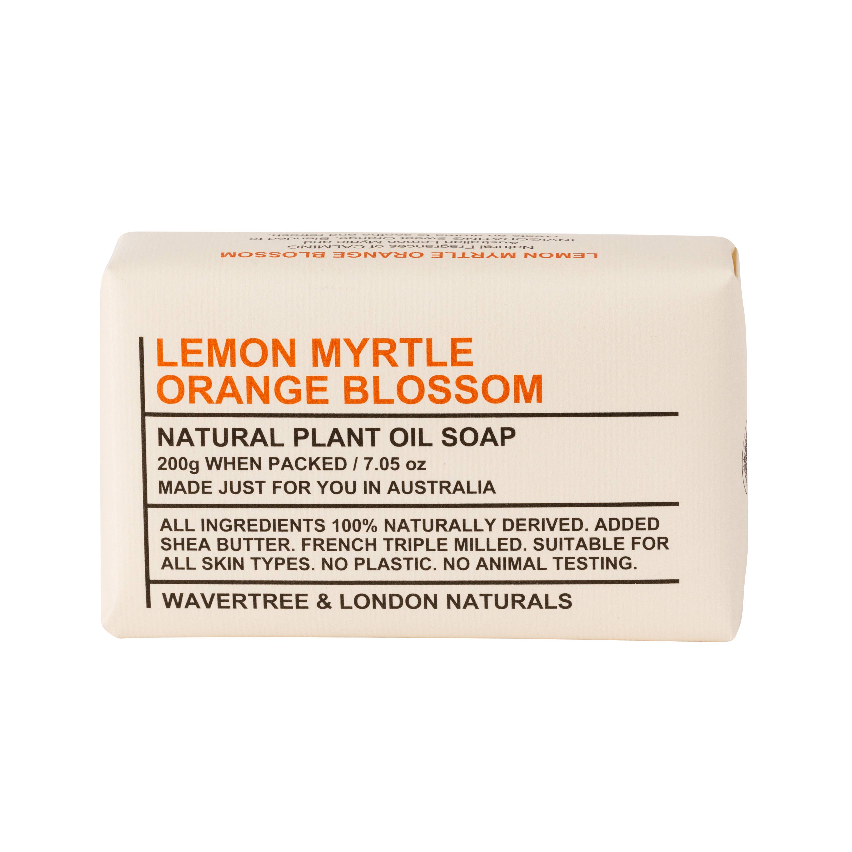 Soap Bar, Lemongrass & Orange Blossom - Wavertree & London (7oz / 200g)