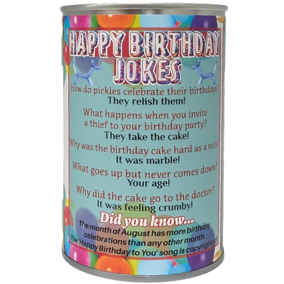 Canned Plush B-day Cake, Foil Lid