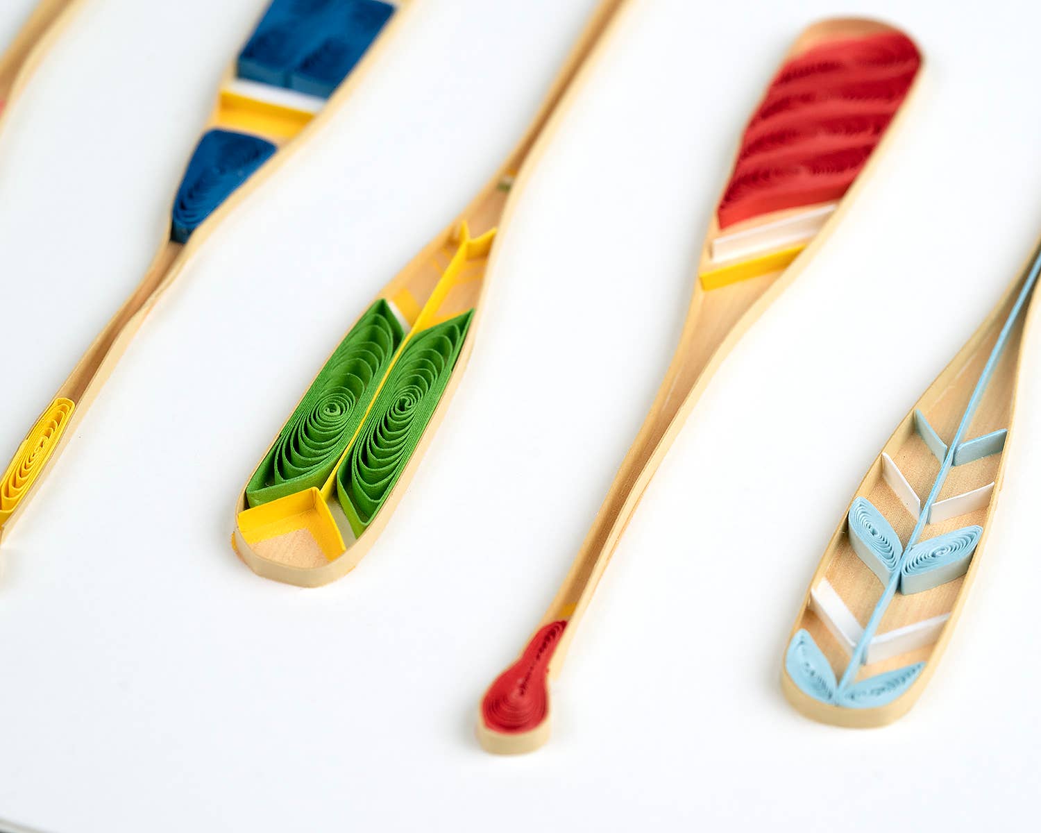 Card, Painted Paddles - Quilling Card (6in sq, with envelope)