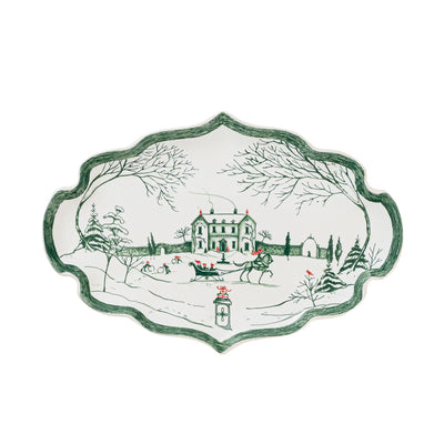 Country Estate Winter Frolic Tray, Evergreen - Juliska (7in)