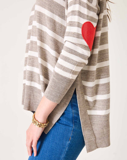 Amour Sweater: Driftwood Stripe / OS
