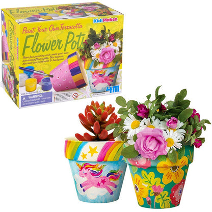 Paint Your Own Terracotta Flower Pots - KidzMaker