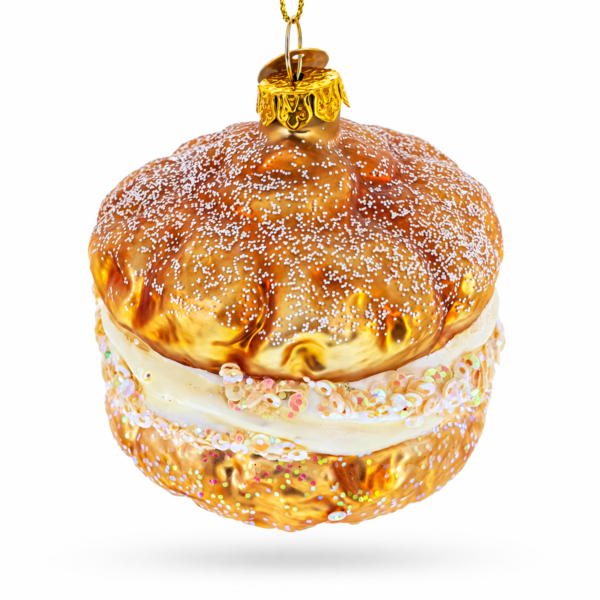 Whipping Cream Pastry Glass Ornament (3.3in)