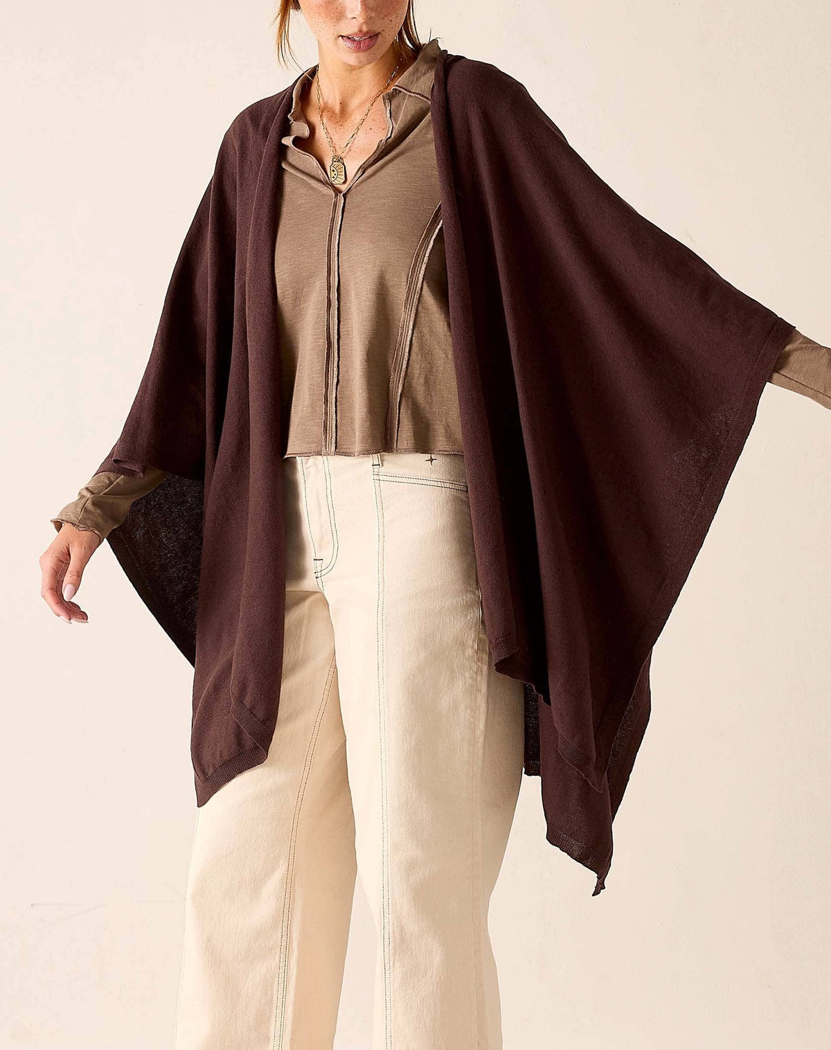 Charleston Wrap, Chocolate (One Size) - MERSEA